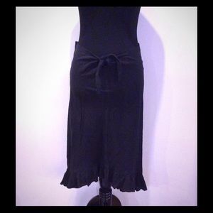Debbie Katz South Beach BLK Cotton Front Tie Skirt